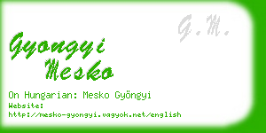 gyongyi mesko business card