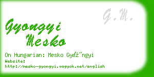 gyongyi mesko business card